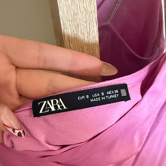 Zara Rhinestone Strap Pink Mini Dress - Picture 2 of 3